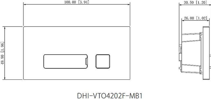Image du produit Dahua VTO4202F-MB1 Système d'accès vidéo 2 MP (3 pouces) Aluminium (Filaire)