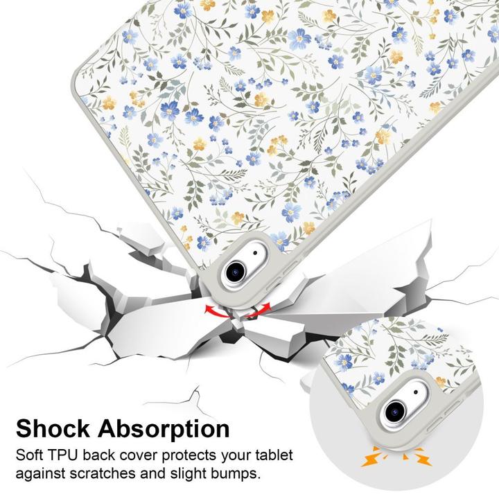 Produktbild Tech-Protect SC Pen Case for iPad 10.9 2022 (10th gen.) / 11 2025 (11th gen.) - Daisies with Leave (Apple iPad 2022 (10. Gen), Apple iPad 2025 (11. Gen))