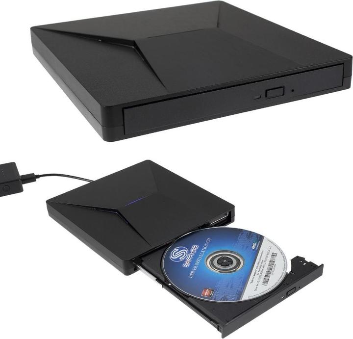 Actual product image Apfelkiste External drive Slim USB C & USB 3.0 CD DVD-RW (DVD writer, CD burner)