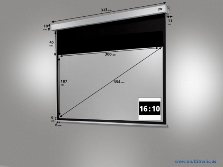 Actual product image Celexon Electric Professional Plus Business format - screen - ceiling mounting possible, g (139.37", 16:10)