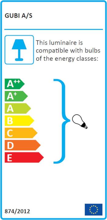 Energy Label Gubi Pd2 Floor Lamp Bodenleuchte (1100 lm, E27)
