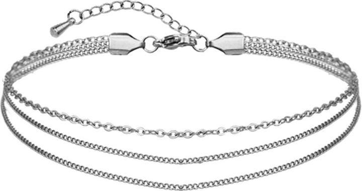 Image du produit Chaotic Trading Fusskette silber Kugeln zwei und Basic (sans laiton, Acier chirurgical 316L, 26 cm)