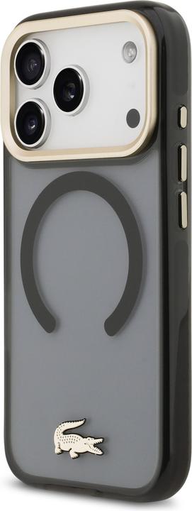 Immagine prodotto Lacoste Shockproof Transparent Frosted Gold Logo MagSafe Case for iPhone 17 Pro Black (Apple iPhone 17 Pro)