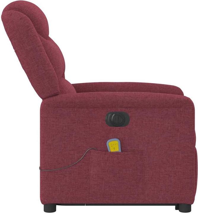 Actual product image VidaXL Electric massage chair with stand-up aid wine red fabric