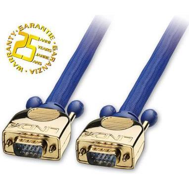 Lindy Premium Gold VGA-Anschlusskabel HD15, 50m (50 m, VGA), Video Kabel