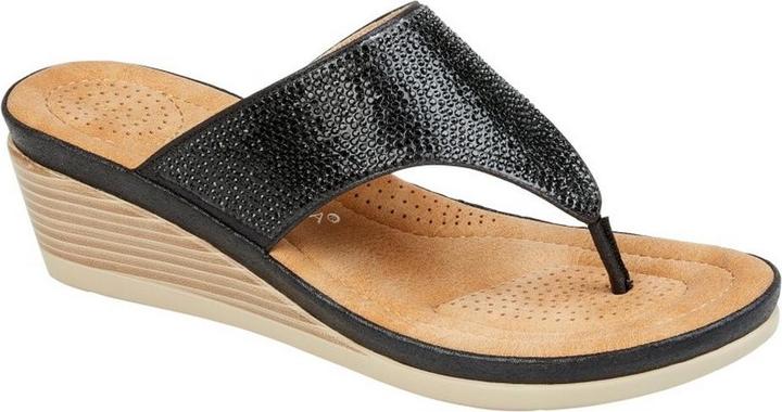 Produktbild Cipriata Sandalen mit Keilabsatz Sandra Glitzer Strassbesatz (40.5)