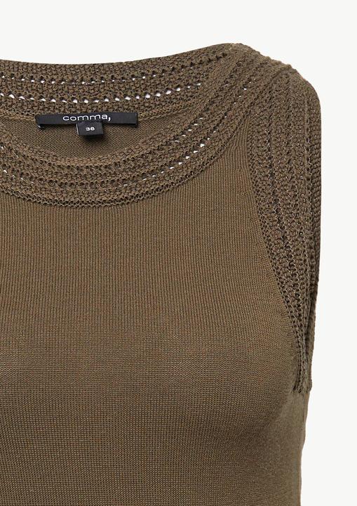 Produktbild Comma Strickpullunder Weiches Strick-Top mit Ajourmuster (36)