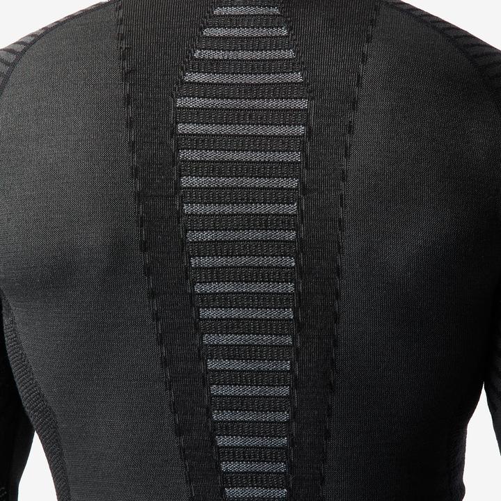 Actual product image Wedze Ski underwear functional shirt men's wool breathable - BL 900 black (XXL)