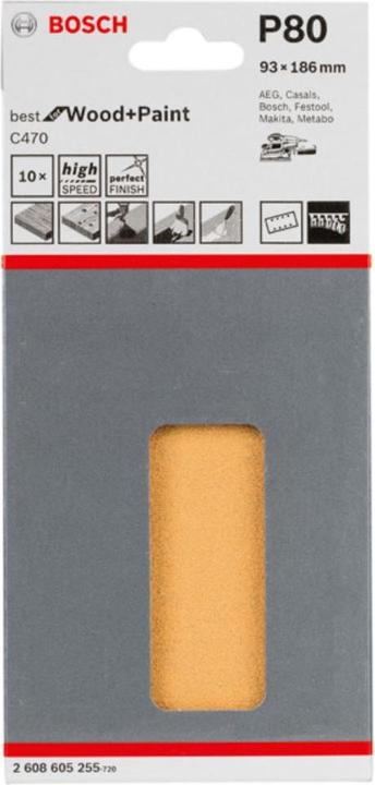 Actual product image Bosch Professional Zubehör Orbital sandpaper with Velcro (80)