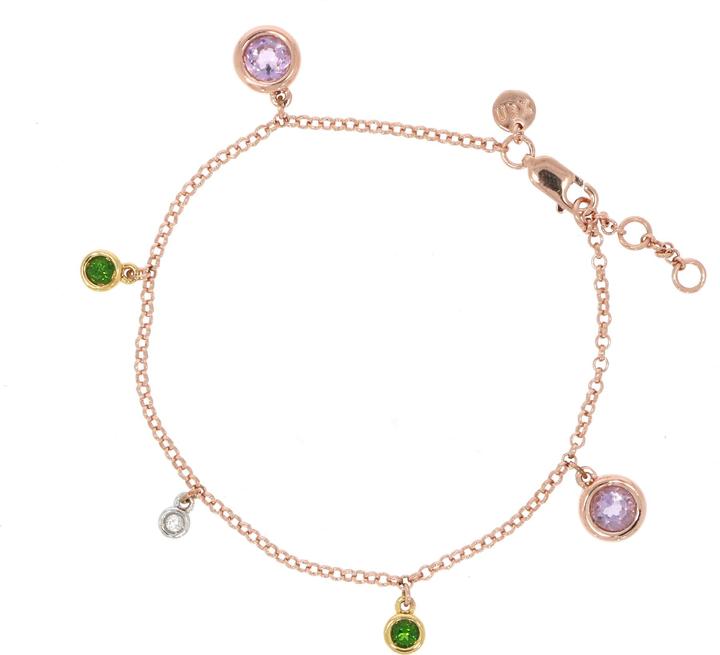 Xen Armband Multicolor ca. 1,38 ct. 17-19 cm (19 cm, 925 Sterling Silber)