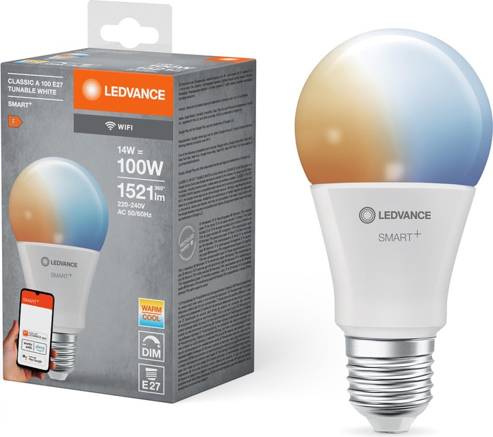 Immagine prodotto Ledvance Smart+ Wifi Classic (E27, 14 W, 1521 lm, 1 x, F)