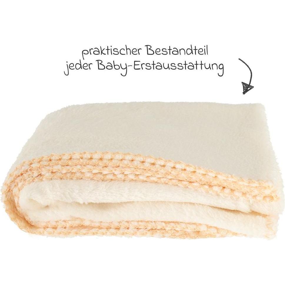 Thumbnail - Bieco, Babydecke, Kuscheldecke Flausch 70 x 100 cm - Uni Ecru Kuscheldecken (70 x 100 cm)
