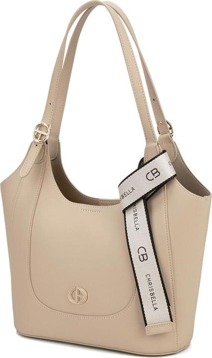 Immagine prodotto Chrisbella Damen Schultertasche - Modell Lumina Chic - 100% Polyurethan - 37.0 X 12.0 X 29.0 Cm