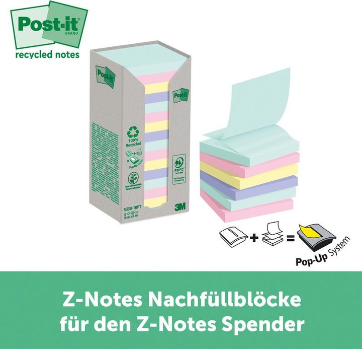 Actual product image Post-it Recycling Notes (76 x 76 mm)