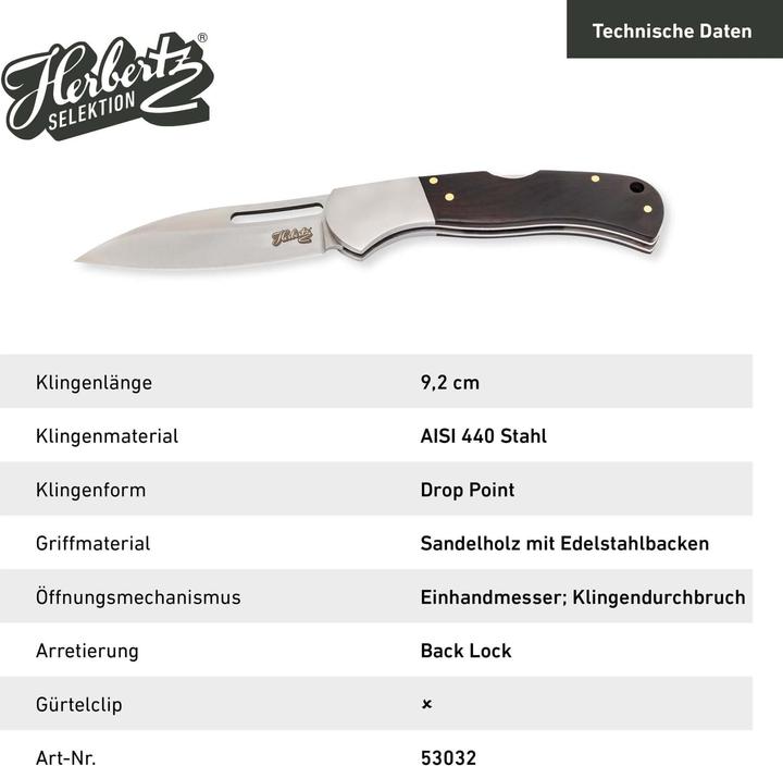 Image du produit Herbertz Selektion Einhandmesser (9.20 cm)