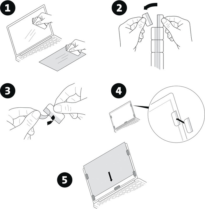 Immagine prodotto Kensington filtro privacy - 2 volte, rimovibile per 24". (24", 16 : 10)