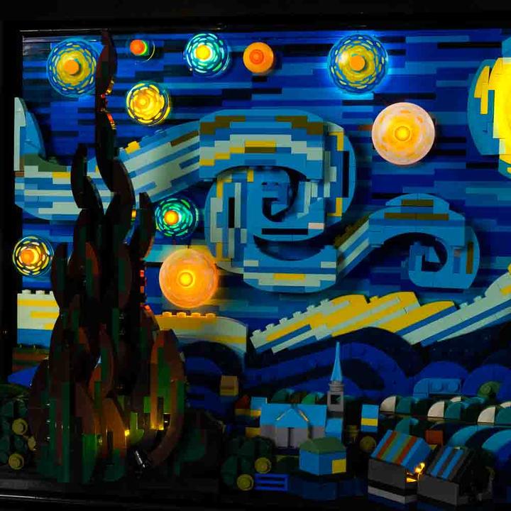 Image du produit Light my bricks LMB 2.0 Kit d'éclairage LED pour LEGO 21333 Vincent van Gogh - Nuit étoilée