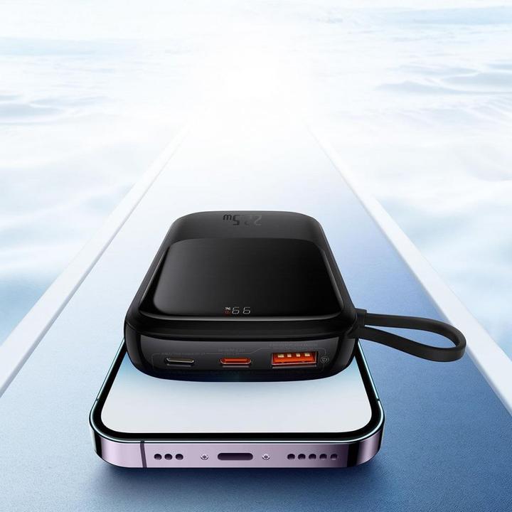 Image du produit Baseus Banque d'alimentation Qpow PRO avec câble, 10000mAh, 22.5W (Noir) (10000 mAh, 22.50 W, 37 Wh)