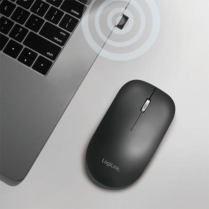 Actual product image LogiLink Kabellose Maus, 2,4 GHz, USB-A-Dongle, schwarz (Wireless)