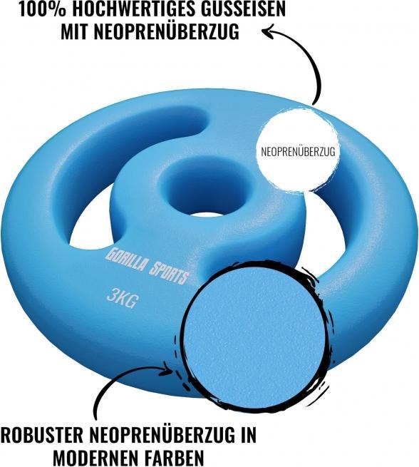 Produktbild Gorilla Sports Hantelscheiben (2 x 3 kg)