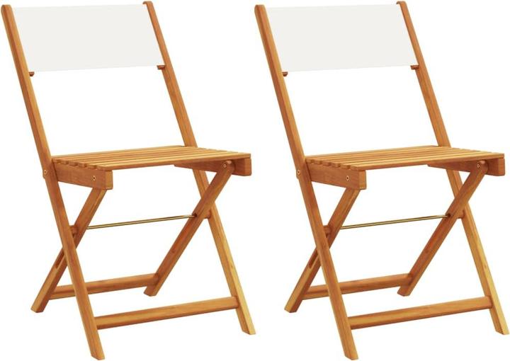 Immagine prodotto vidaXL Sedie da bistrot 2 pezzi. Acacia e tessuto