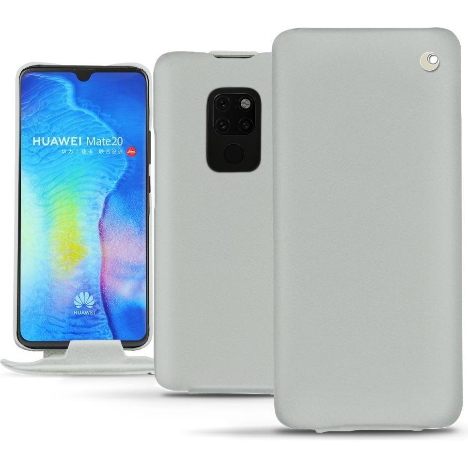 Noreve Lederschutzhülle vertikal (Huawei Mate 20), Smartphone Hülle, Grau