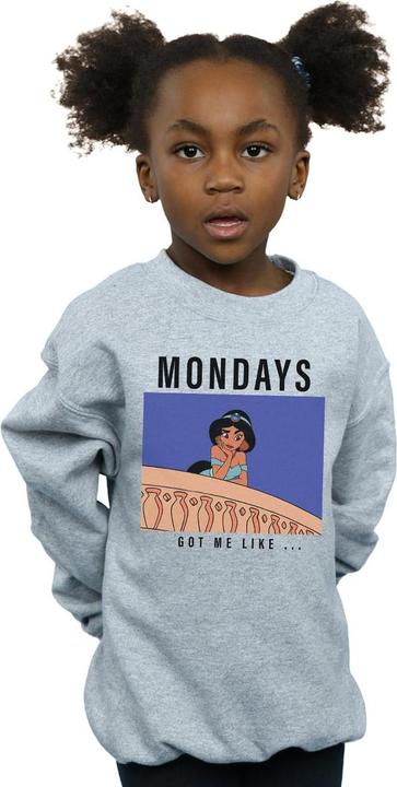 Produktbild Disney Princess Jasmine Mondays Got Me Like Sweatshirt Mädchen (152, 158)