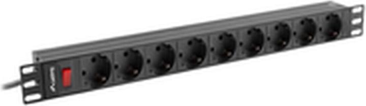 Lanberg PDU-09F-0300-BK Power Distribution Unit (PDU) 9 AC outlets 1U
