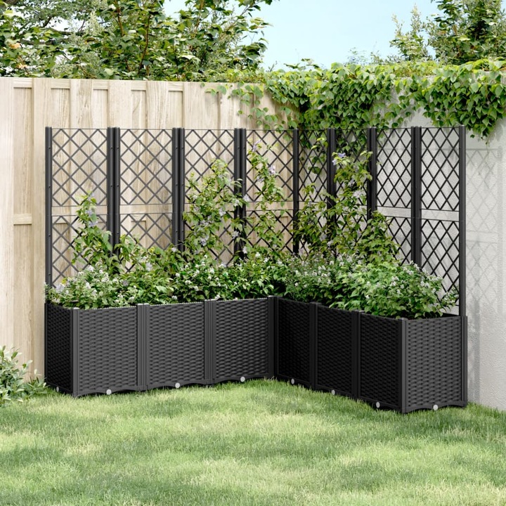 Actual product image VidaXL Planter with trellis PP