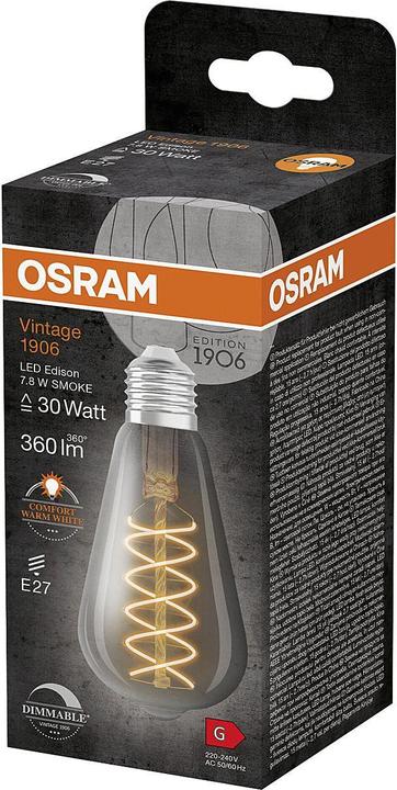 Produktbild Osram LED-Vintage-Lampe (E27, 7.80 W, 360 lm, 1 x, G)