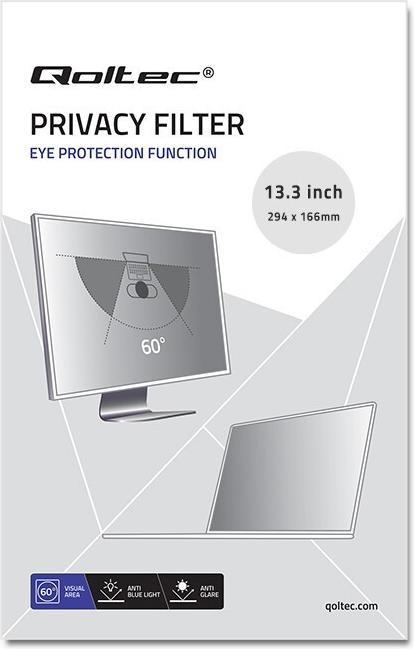 Produktbild Qoltec 51050 display privacy filters (13.3") (11.59", 16 : 9)