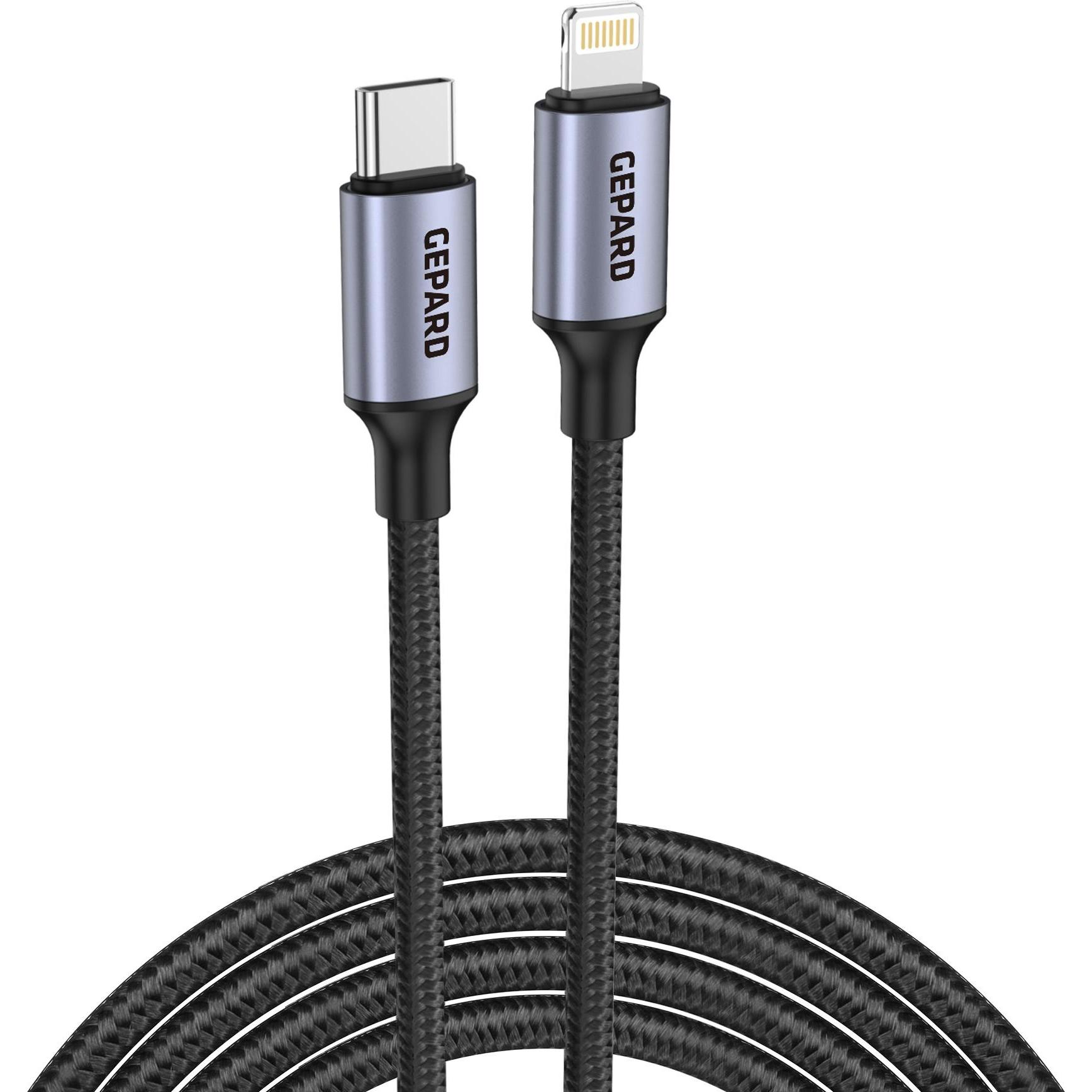 Gepard Kabel USB-C - Lightning PD20W Metallkopf 2m (2 m), Cavo USB