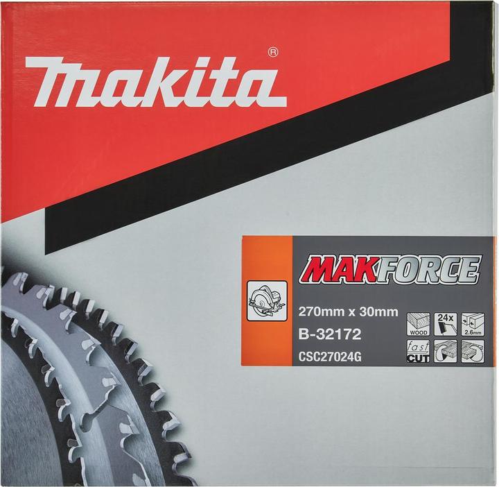 Productafbeelding Makita MAKFORCE Cirkelzaagblad Ø 270x30x24Z