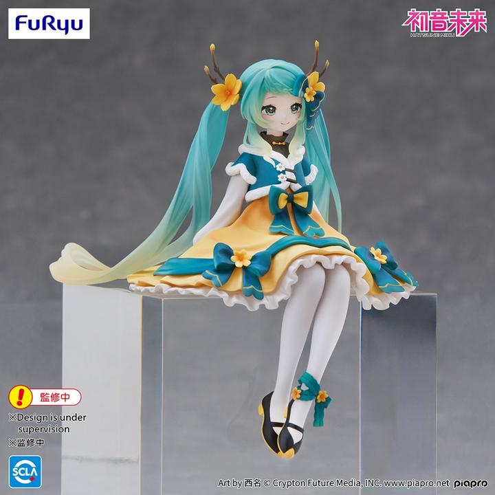 Actual product image Furyu Hatsune Miku Noodle Stopper PVC Statue Hatsune Miku 2025 Chinese New Year Ver. 14 cm