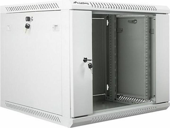 Produktbild Lanberg Wand- Rack 19 " 9U 600x600mm grau (9 HE, 19 Zoll Rack)