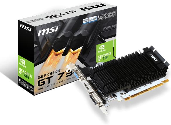 MSI GeForce GT 730 2GD3H (2 Go)