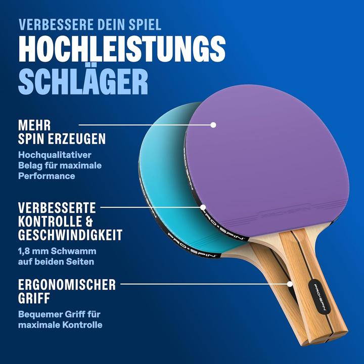 Image du produit Pro spin Tischtennisschläger-Set