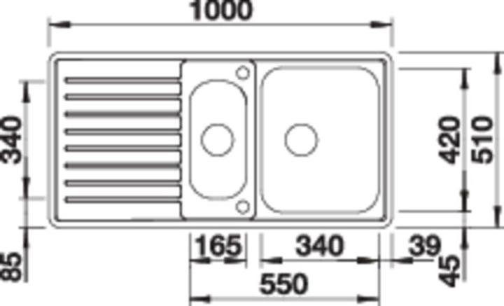 Image du produit Blanco Classic Pro 6 S-IF (Éviers à poser, 100 cm, 51 cm)
