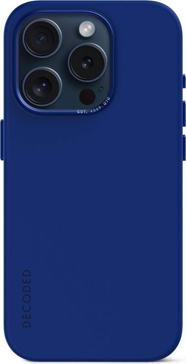 Actual product image Decoded AntiMicrobial Silicone Backcover iPhone 15 Pro Max Galactic Blue (Apple iPhone 15 Pro Max)