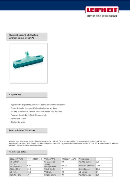 Image du produit Leifheit brosse en caoutchouc (1 pcs)