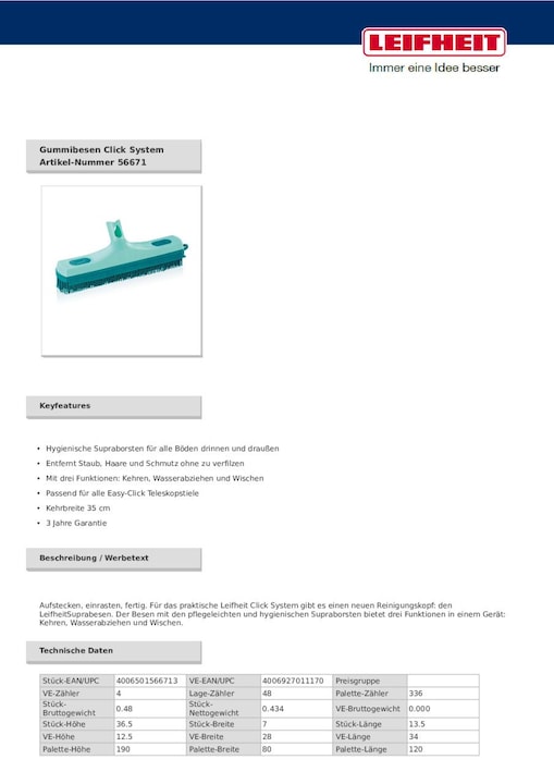 Actual product image Leifheit rubber broom (1 pcs.)