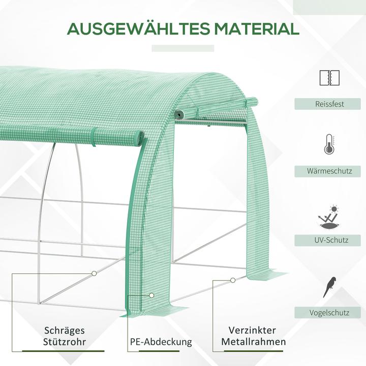 Produktbild Outsunny Foliengewächshäus mit Rolltür