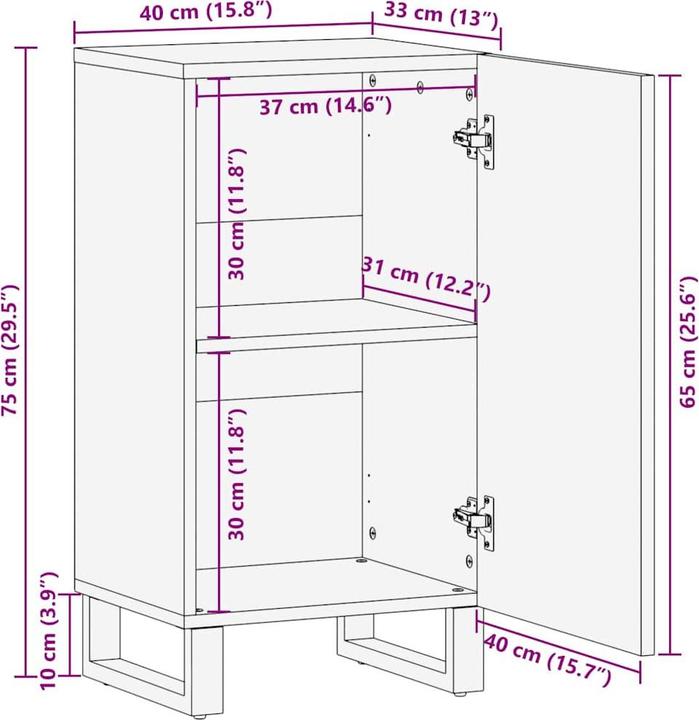Immagine prodotto VidaXL Sideboard (40 x 33 x 75 cm)