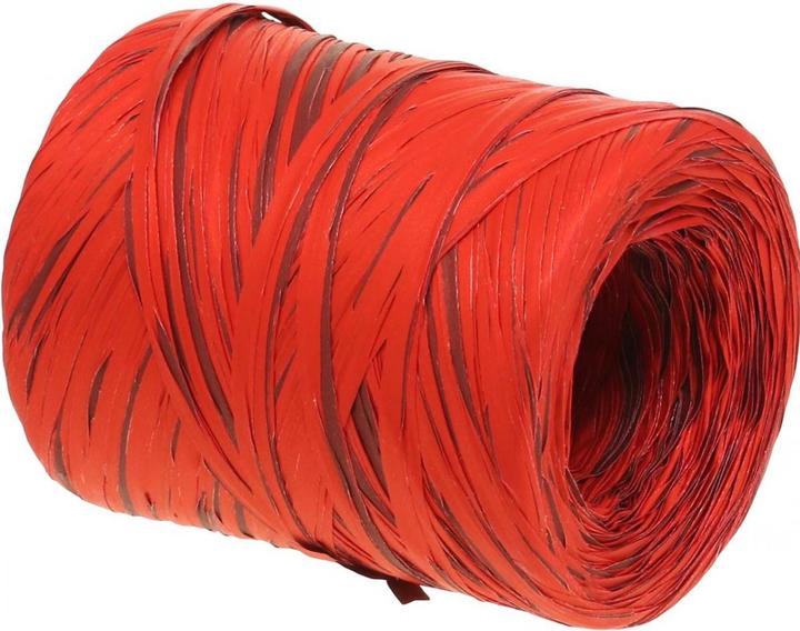 Actual product image Viana Dekoratives Raffia Geschenkband in Rot und Bordeaux