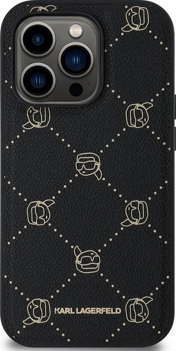 Produktbild Karl Lagerfeld PU Karl Heads Pattern MagSafe Case for iPhone 14 Pro Max Black (Apple iPhone 14 Pro Max)