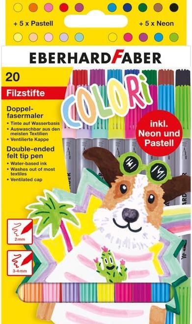 Produktbild EberhardFaber Fasermaler Colori 20 Stück, Mehrfarbig (20x)