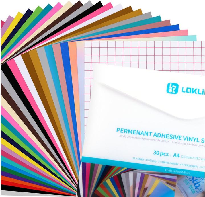 Actual product image Loklik Permanent Vinyl Material Bundle (A4)