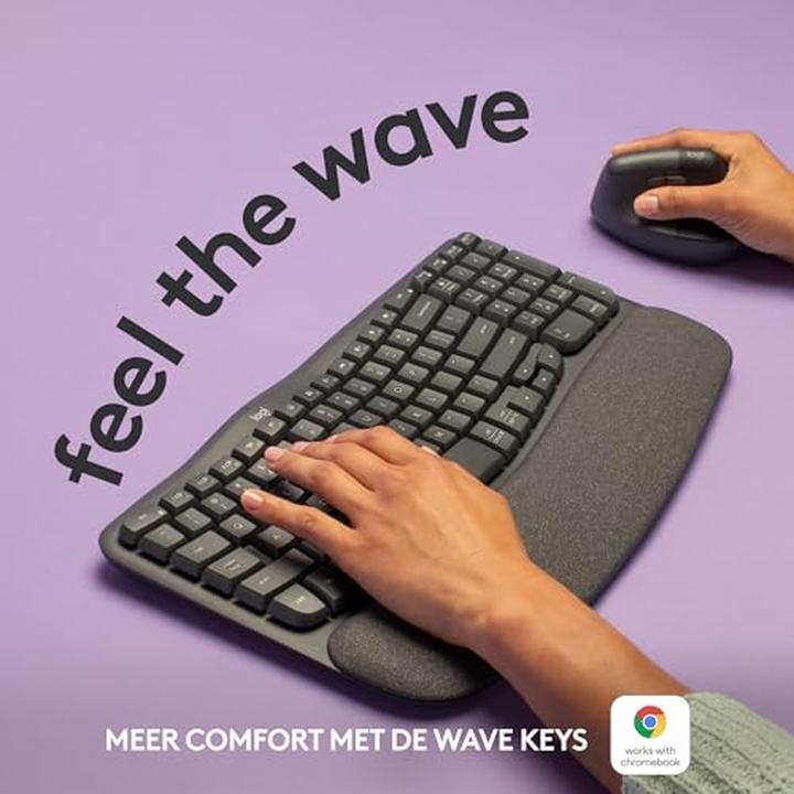 Immagine prodotto Logitech Wave Keysergonomic Kb Graphite (Senza fili)