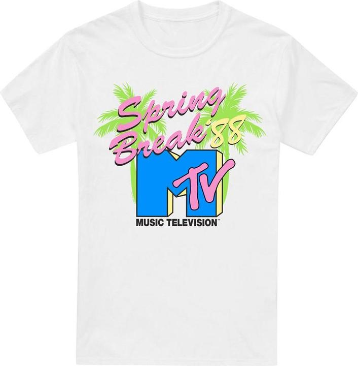 Actual product image MTV Mens Spring Break Neon Palm Trees T-Shirt (5XL)