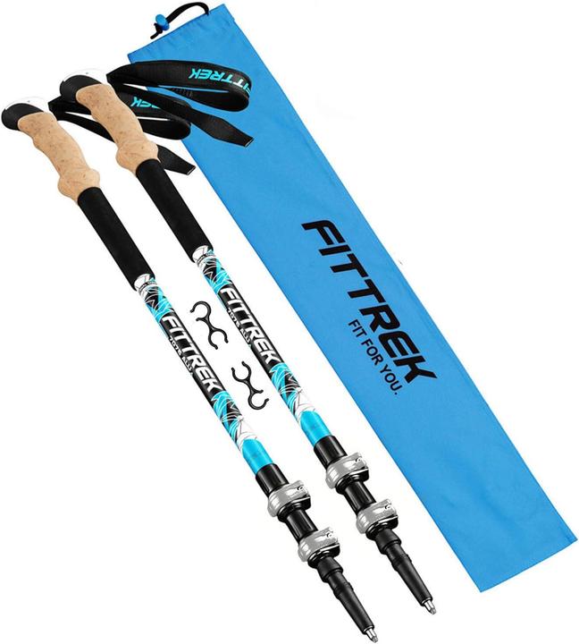 Actual product image FitTrek Teleskop-Trekkingstöcke mit Korkgriff